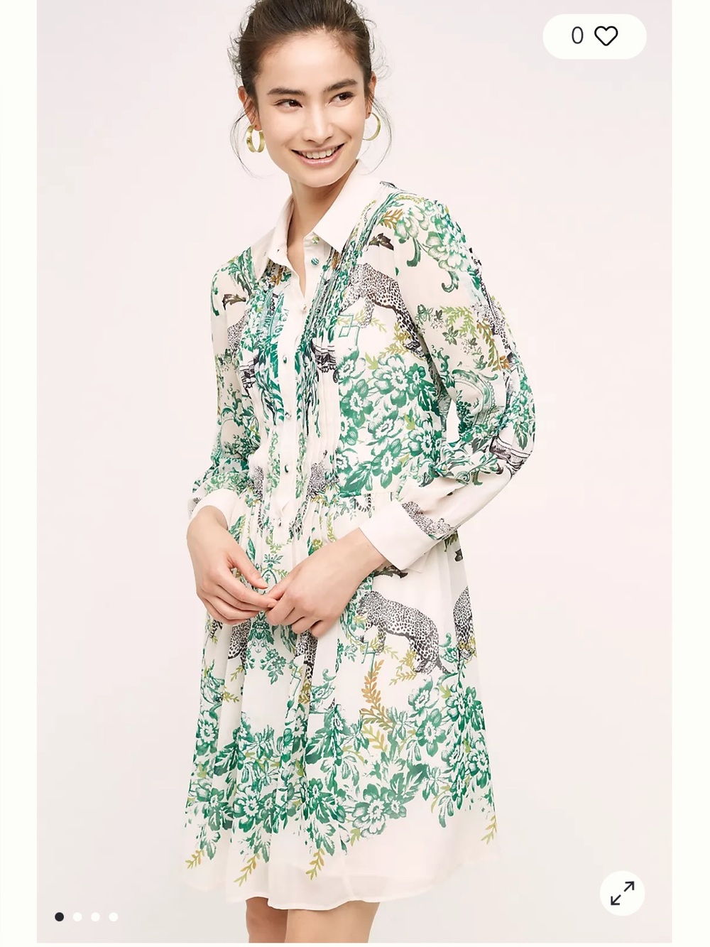 NWOT retail $158 size 12 #Anthropologie,#Maeve. “Ria Jungle Shirt Dress”.